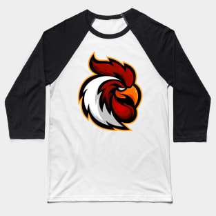 Illustration rooster mascot design Baseball T-Shirt